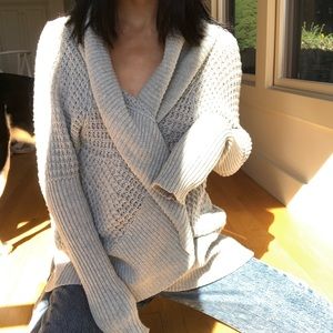 Armani exchange wool blend gray cardigan xs